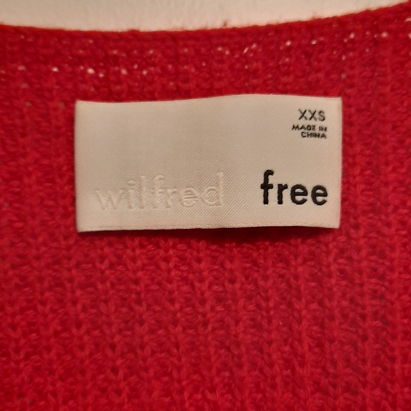 Aritzia Wilfred Free Wolter Sweater Red Wool - Picture 5 of 12